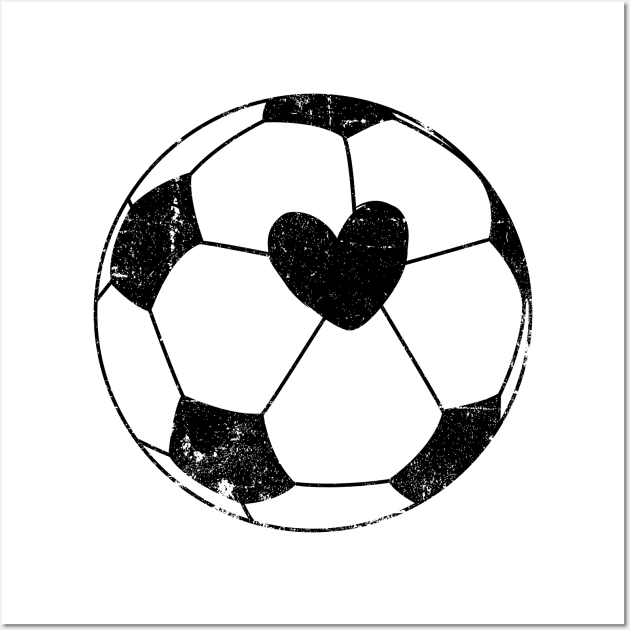 Heart Love Soccer Ball © GraphicLoveShop Wall Art by GraphicLoveShop